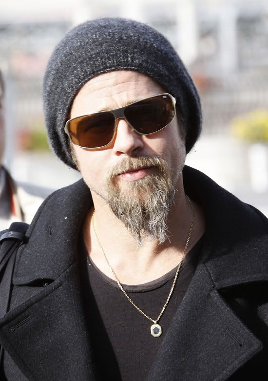 brad pitt beard beads. Brad Pittshave that