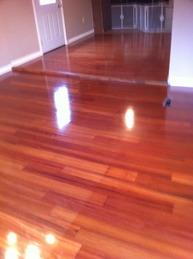 wood floor after, completely dry